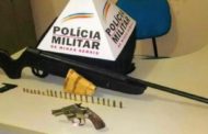 Três armas de fogo recolhidas em Chalé