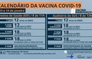 Confira o calendário desta semana da vacinação contra a Covid-19